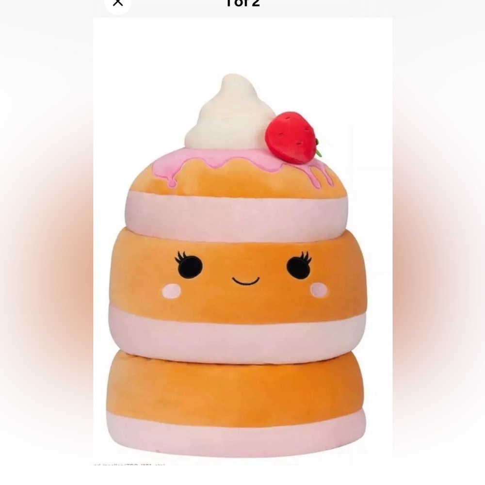 Sawtelle The Strawberry Pancakes Squishmallow 16 “ Plush Stuffed Animal Toy